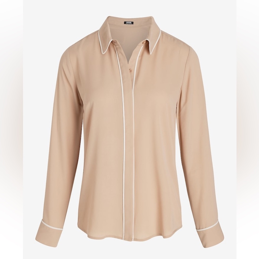 NWT Express Relaxed Tipped Portofino Shirt Size Medium